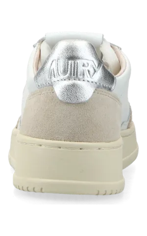 Autry Medalist Low W (leat / suede white / silver) – AULWLS74 (4)