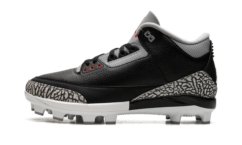 Air Jordan 3 Cleats “Black Cement” (FZ8627-001)