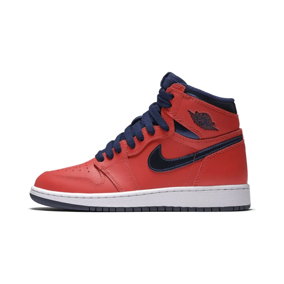 Jordan 1 Retro David Letterman (GS) Light Crimson/Midnight Navy-University Blue-White (575441-606)