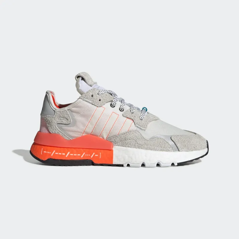 adidas Nite Jogger Morse Code Footwear White/Solar Red/Crystal White (EH0249)