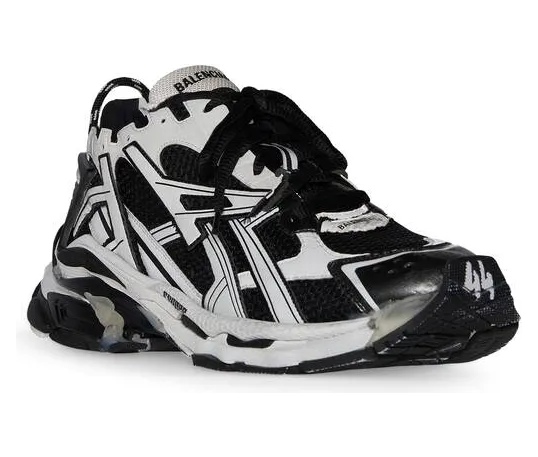Balenciaga Runner White Black White (677403W3RB29010) (2)