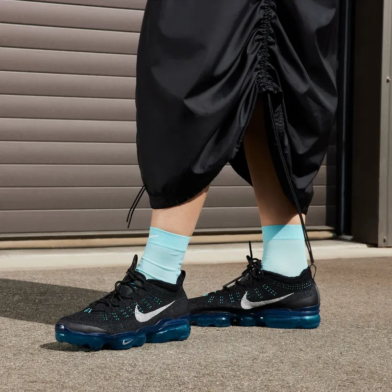 Nike Air VaporMax 2023 Flyknit Black Rapid Teal Aquamarine Metallic Silver (DV6840-004)