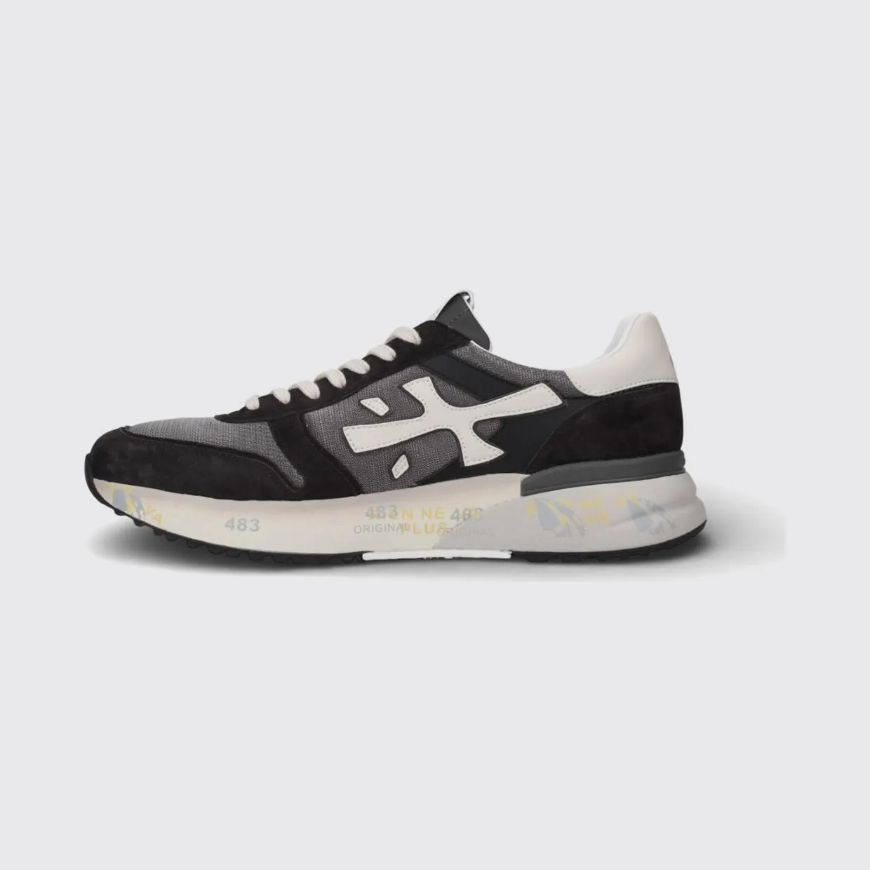 Premiata Mick Suede and Nylon Sneakers Black (MICK8085) (2)