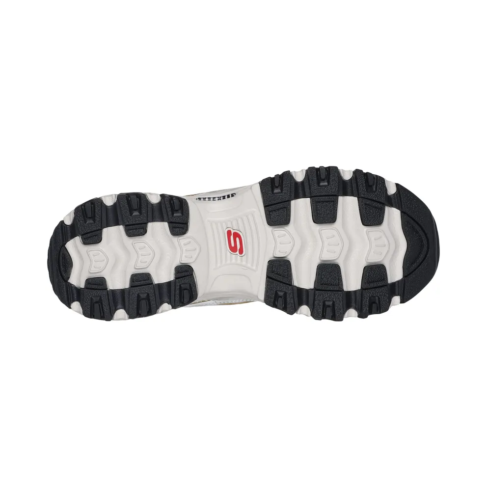 Skechers D’Lites – Vintage Vision – White / Black / Gold (150245 WBGD)