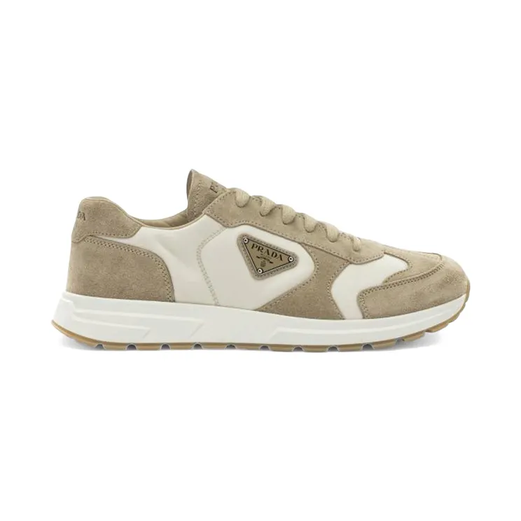 Prada Prax Suede And Re-nylon Sneakers Desert Ivory (2EE455_LOW_F04CR)