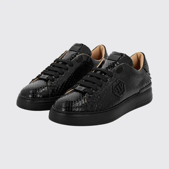 Philipp plein Python Leather Sneakers Black (PAESMSC4019PLE029P0202)