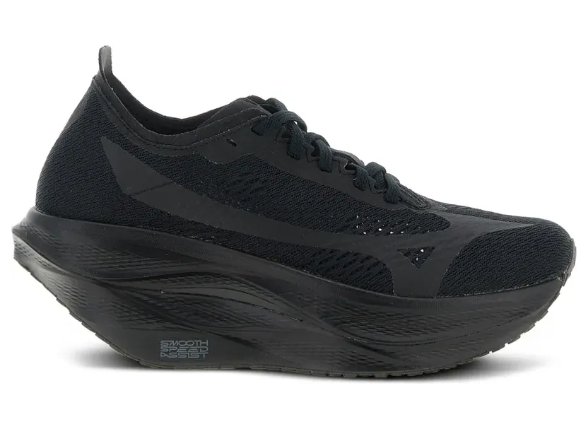 Comme Des Garçons x Mizuno Wave Rebellion Pro 3 opengewerkte “Black” (GPK105)