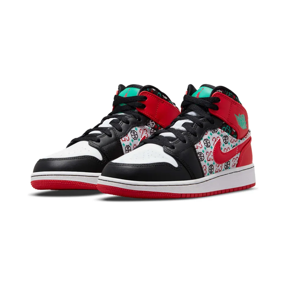 Jordan 1 Mid SE Ugly Christmas Sweater (GS) (DM1208-150)