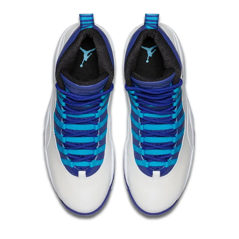Jordan 10 Retro Charlotte (2016) White/Concord-Blue Lagoon-Black (310805-107)