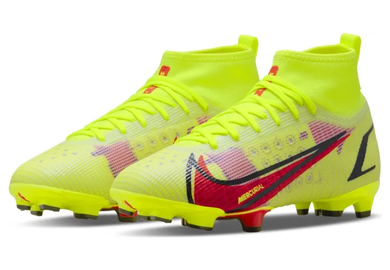 Nike Jr. Mercurial Superfly 8 Pro FG Fußballschuh für normalen Rasen für jüngere/ältere Gelb (CV0804-760)