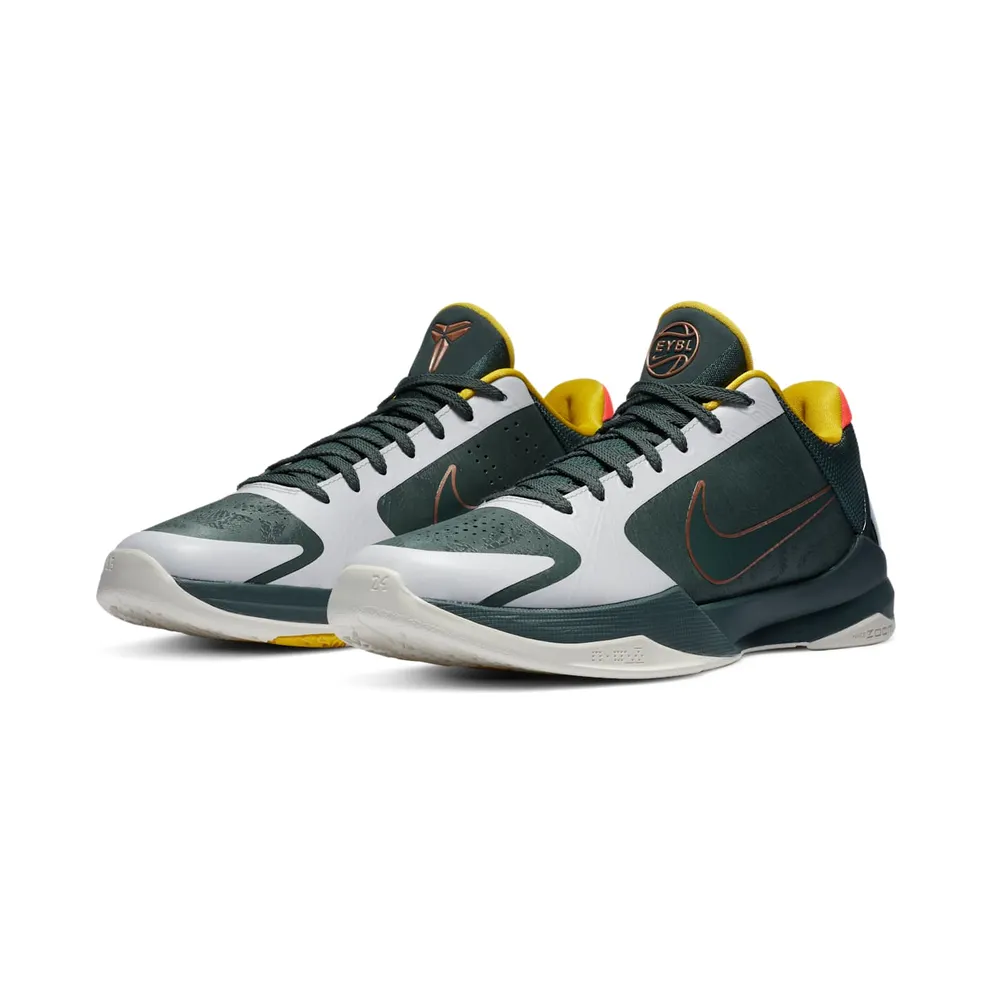Nike Kobe 5 Protro EYBL Girls (2020) Forest Green/Metallic Red Bronze-Speed Yellow-Forest Green (CD4991-300)