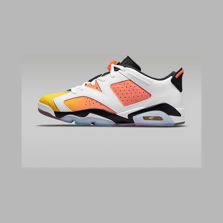 Jordan 6 Retro Low Dongdan “White / Tour Yellow / Total Orange / Black” (DC1048-110)