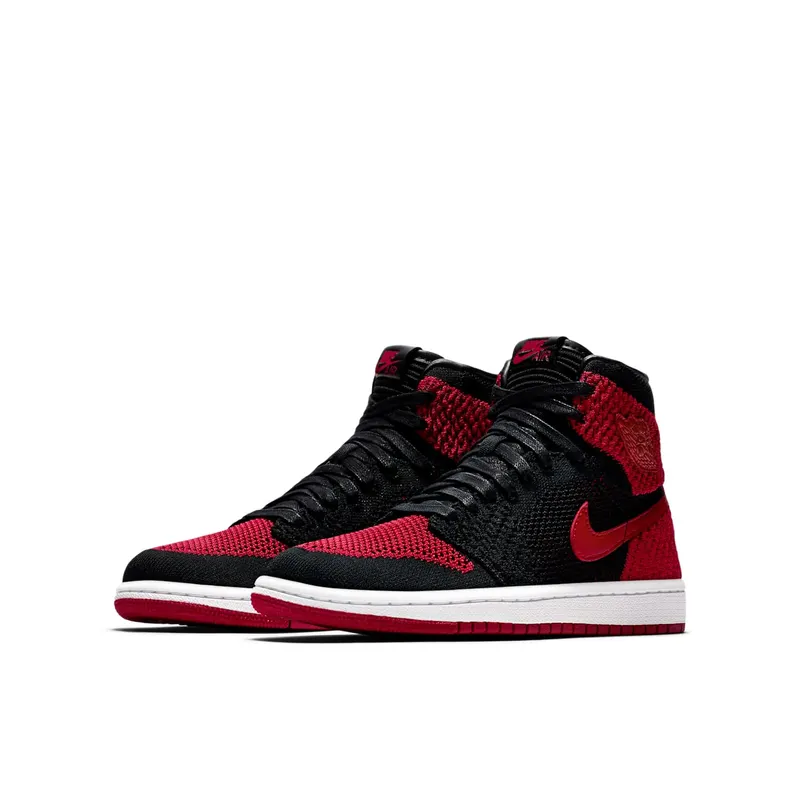 Jordan 1 Retro High Flyknit Bred (GS) Black/Varsity Red-White (919702-001)