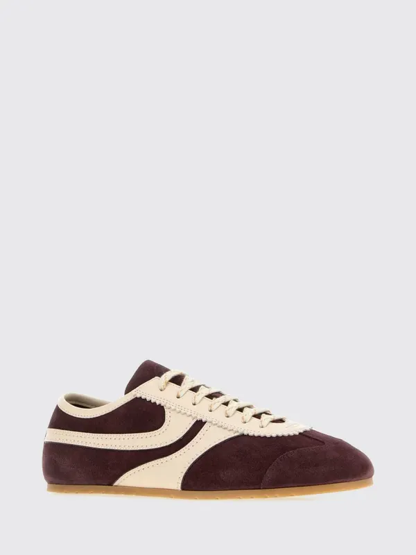 Dries Van Noten Bicolor Low-Top in Smooth and Suede Leather Violet (2620217000132402)