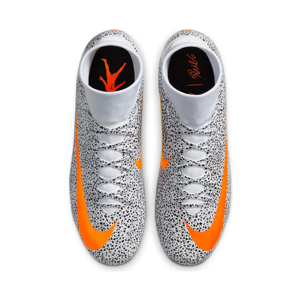 Nike Mercurial Superfly 7 Academy CR7 Safari MG White White/Black/Total Orange (CZ5853-180)
