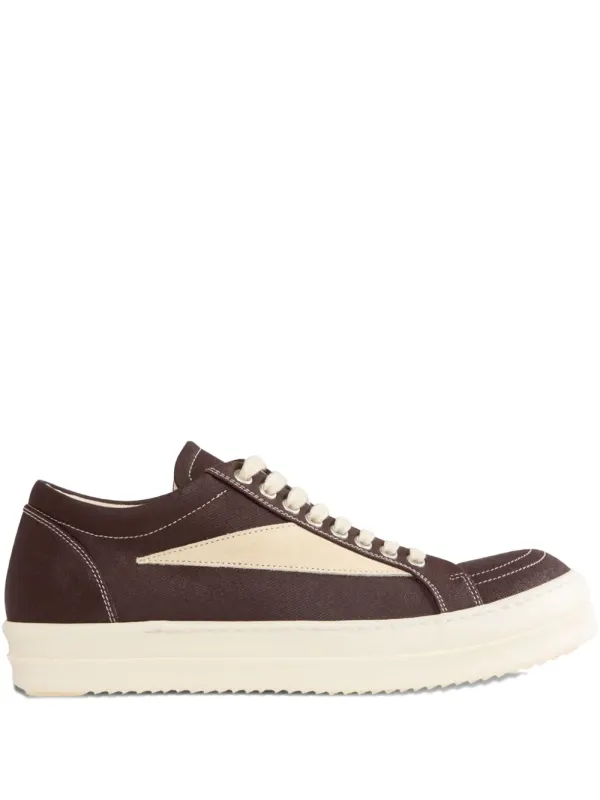 Rick Owens DRKSHDW Sneakers with vlakken and veters – Brown (DU02E7803DSWLVS)