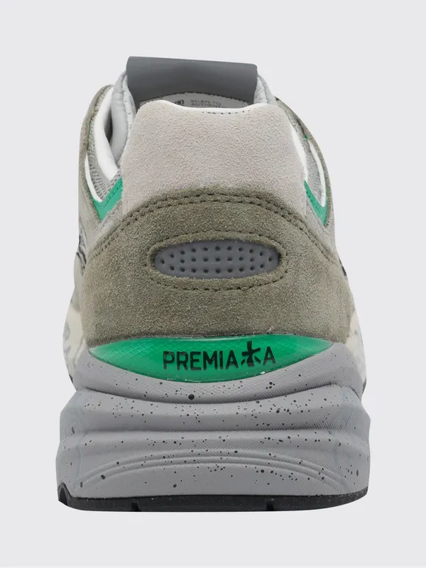 Premiata Mase Suede and Mesh Sneakers Moss Green (MASE8017) (3)