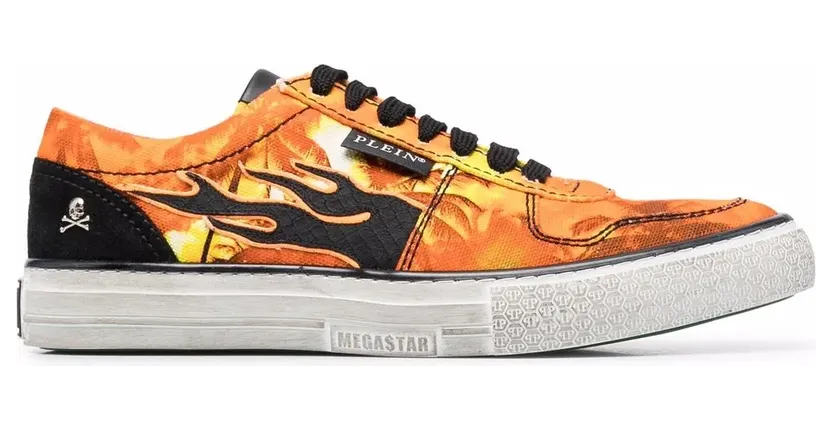 Philipp Plein Flame low-top sneakers – Oranje (SABSMSC3484PTE003N)