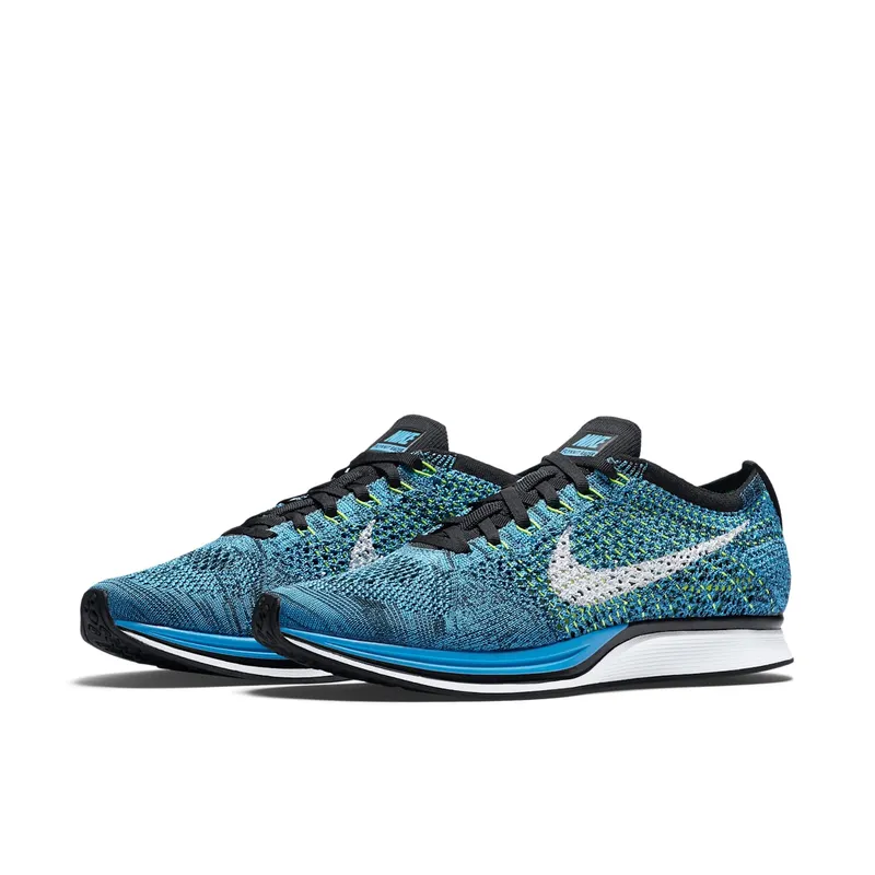 Nike Flyknit Racer Blue Cactus Blue Glow/White/Black (526628-402)
