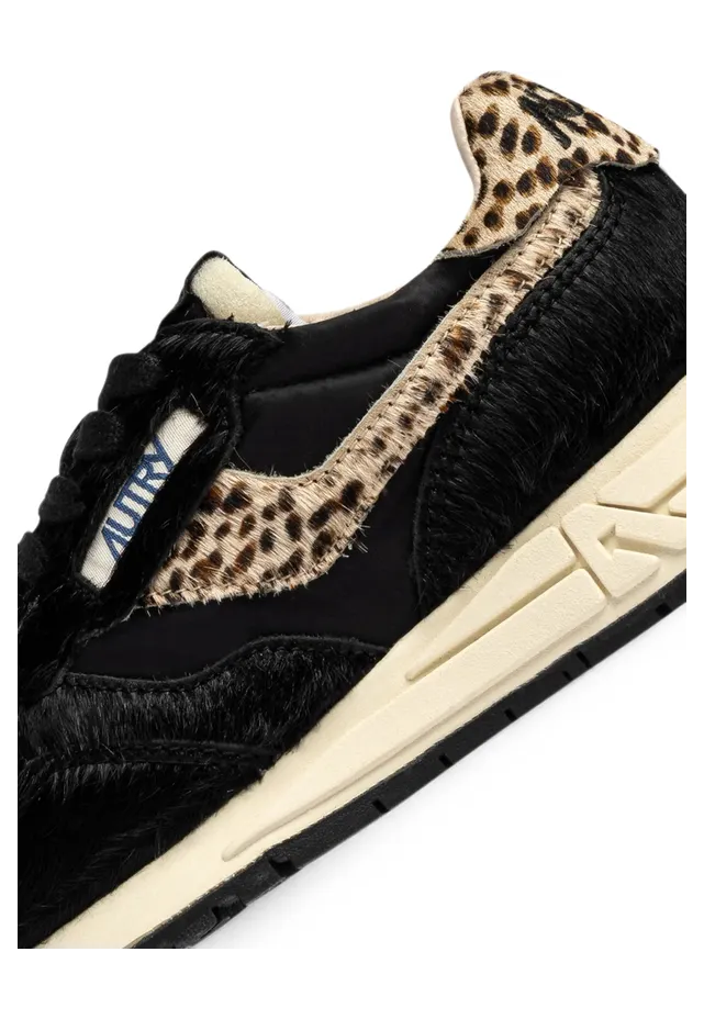 Autry Reelwind Low Leopard-print Pony-hair “Black” (WWLW OI01) (4)