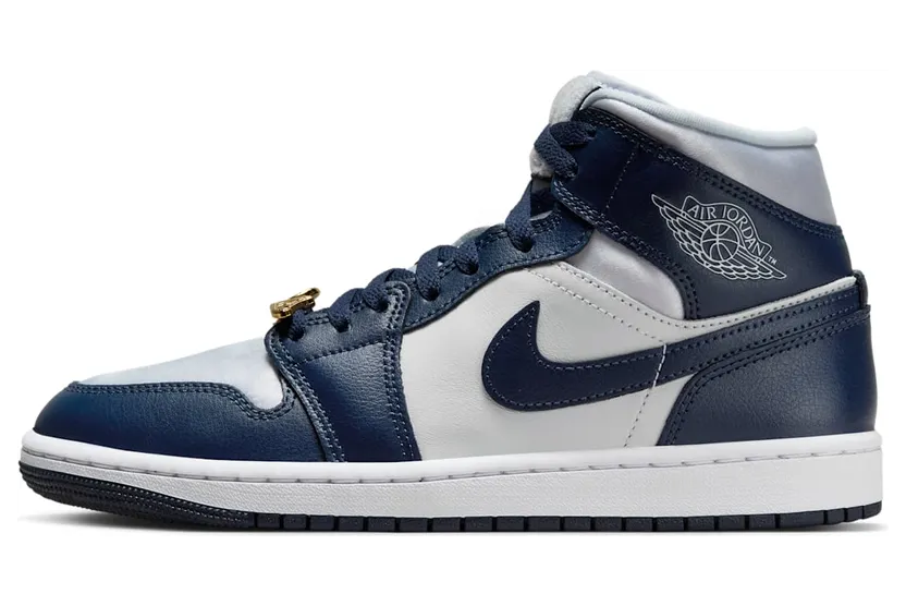 Jordan 1 Mid Football Grey White Midnight Navy (FZ8777-044)