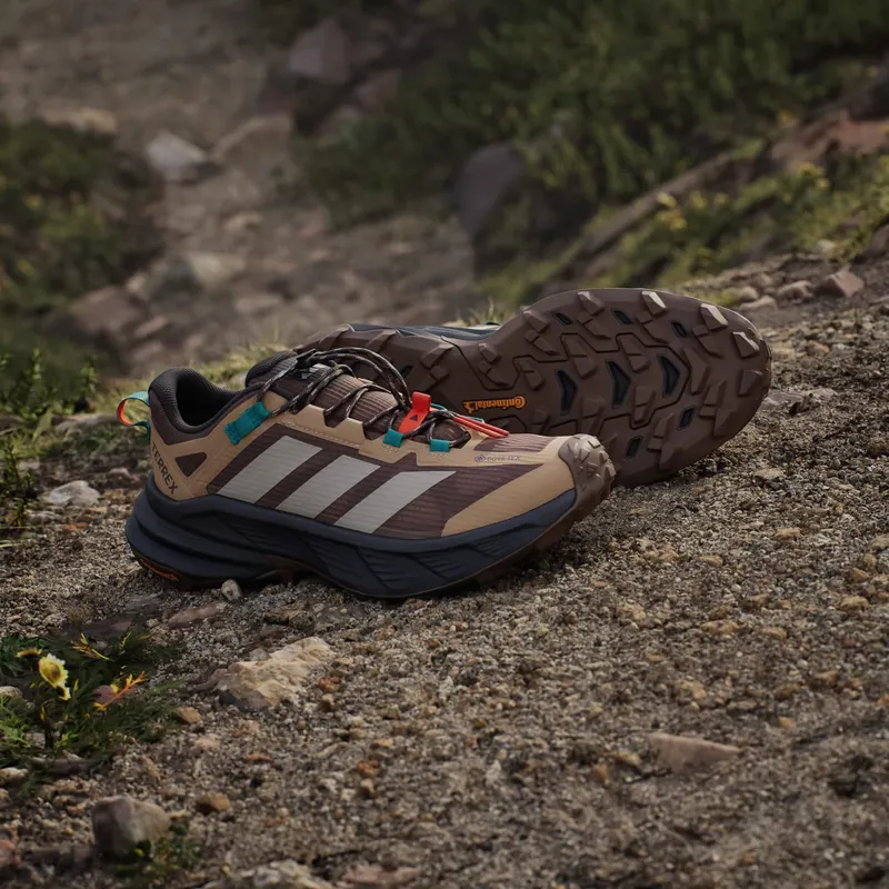 Adidas Terrex Freehiker SL GORE-TEX Hiking Shoes Earth Strata / Beige / Pure Teal (KJ4429)