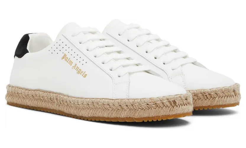 Palm Angels White Palm One Espadrille Sneakers (PMIB001S22LEA0010101) (4)