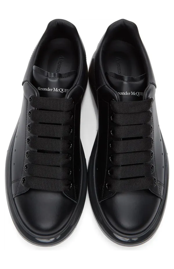 Alexander McQueen Black Clear Sole Oversized Sneakers (611698 WHX98) (5)