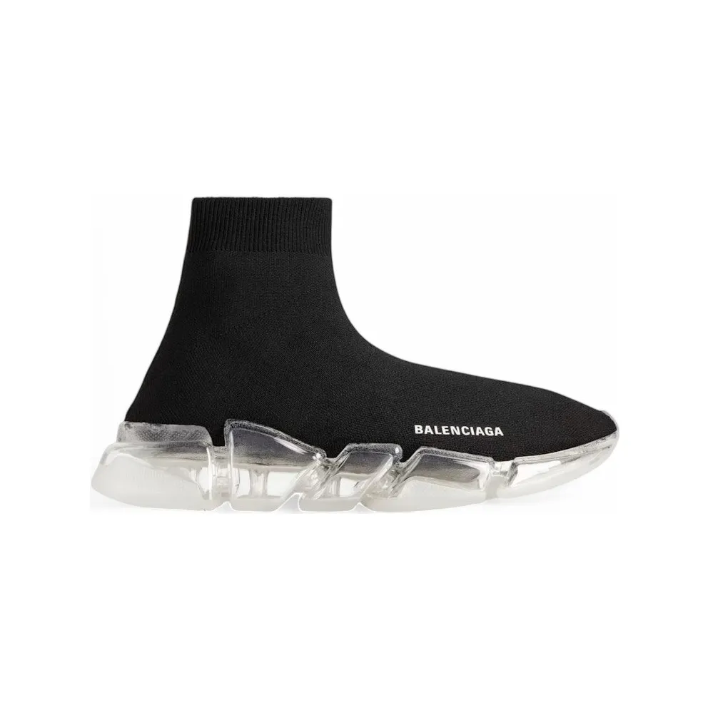 Balenciaga Speed 2.0 Clear Sole Black White (617239 W2DC4 1090)