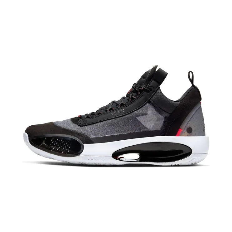 Air Jordan 34 Low ‘Heritage’ “Black / White / Red Orbit / Metallic Silver” (CU3473-001)