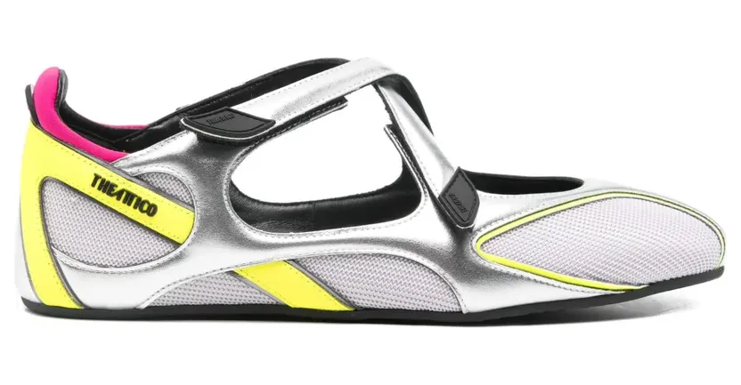 The Attico Floor 01 holografische ballerina’s “Silver” (260WSH00871MIX024AA)