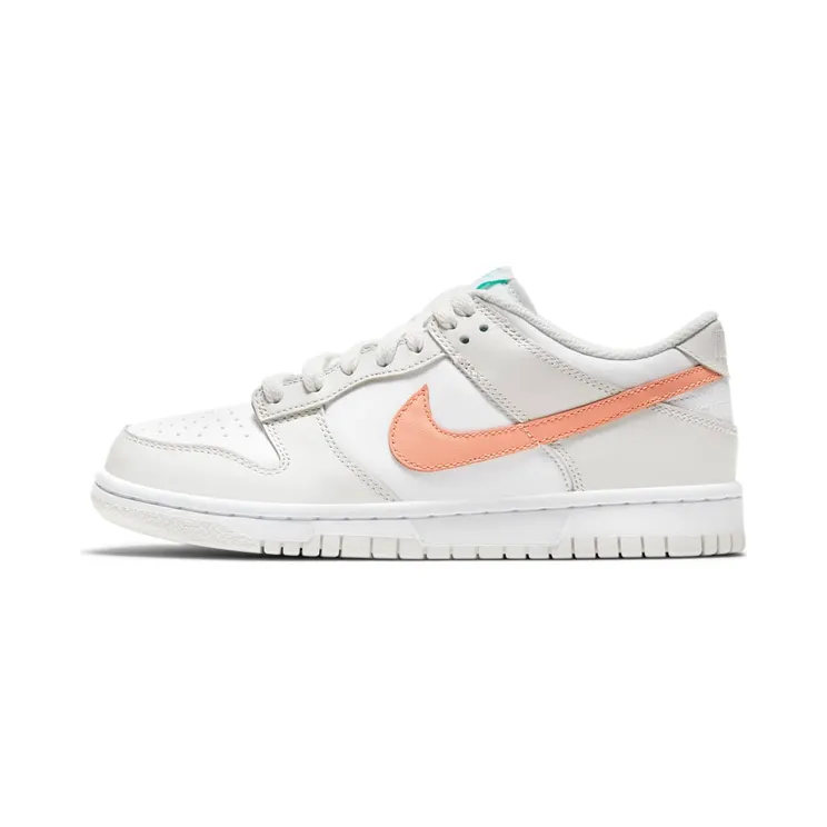 Nike Dunk Low White Bone Peach Aqua (GS) “White / Platinum Tint / Tropical Twist / Crimson Bliss” (CW1590-101)