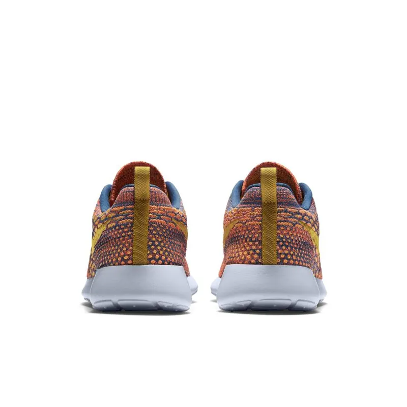 Nike Roshe One Flyknit Dark Citron Sunset Glow (W) Brigade Blue/Sunset Glow-Hyper Orange-Dark Citron (704927-402)