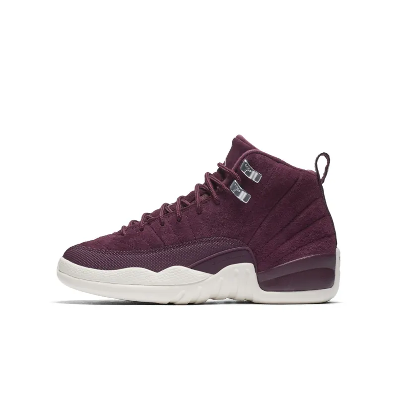 Jordan 12 Retro Bordeaux (GS) Bordeaux/Sail-Metallic Silver (153265-617)
