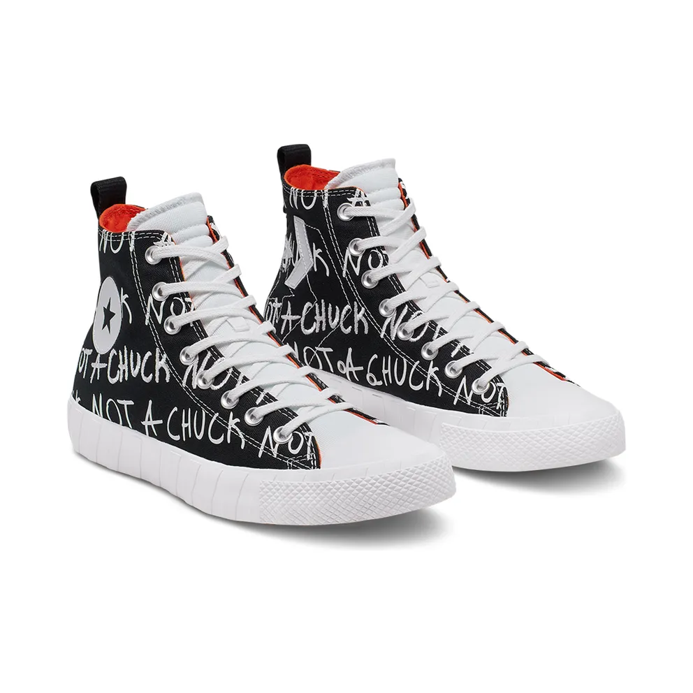 Converse Chuck Taylor All-Star 70s Hi Unt1tl3d “Not a Chuck” Black Black/White-Bold Mandarin (166502C)