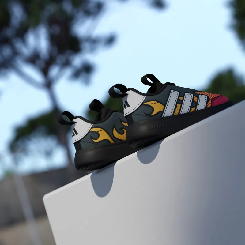 adidas Bubblecomfy Grey Lucid Red Flames (HP3642)