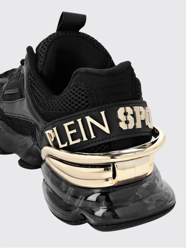Plein Sport Runner PS Thunder Mix Low-Top Mesh Sneakers with Notched Sole Black 1 (SAESUSC0750STE003N0293) (3)
