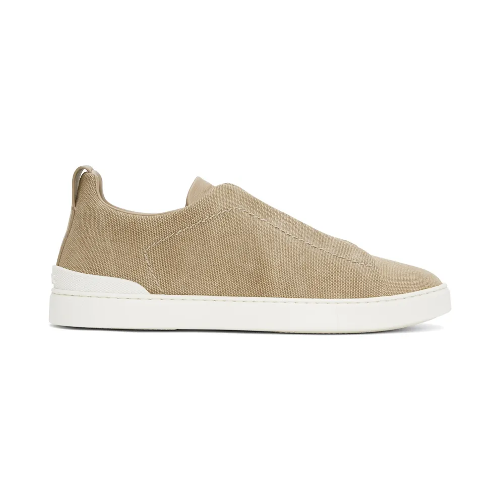 Ermenegildo Zegna Green Canvas Triple Stitch Sneakers (LHTYE-A4841X)