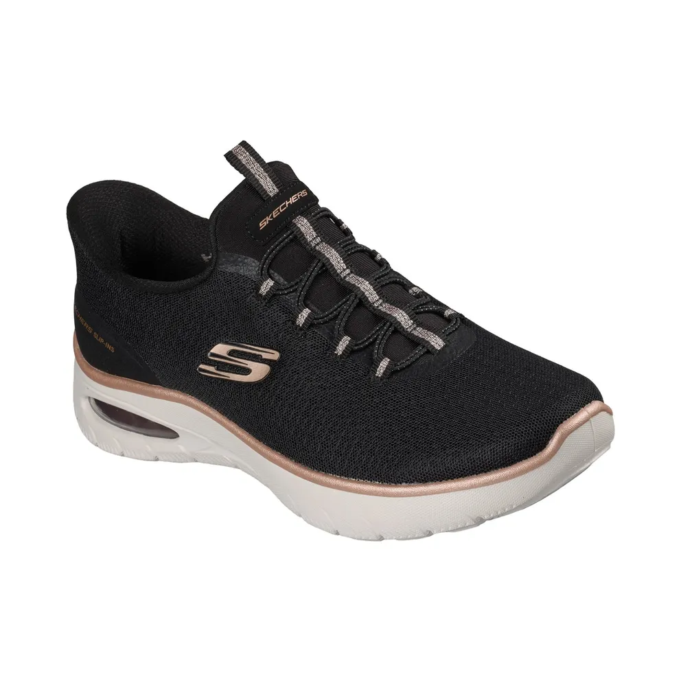 Skechers Slip-ins: Skech-Air Summits “Soft Radiance Sneaker Black / Roos Gold” (150774BKRG)