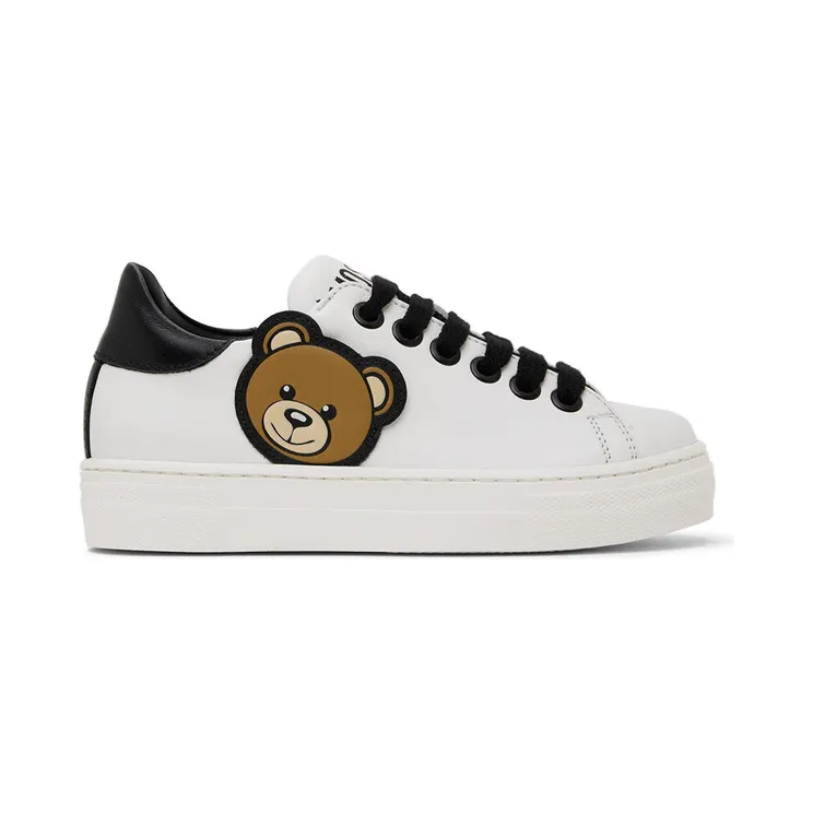 Moschino Kids White Teddy Sneakers (71775)