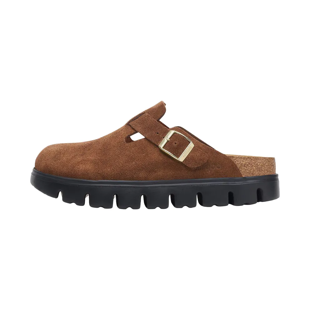 Birkenstock Boston Chunky Suede Leather “Dark Tea Black” (1028402)