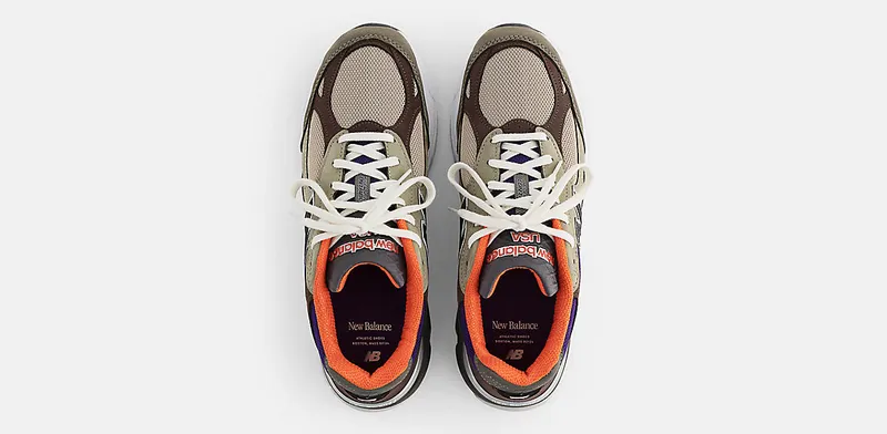 New Balance 990v3 MiUSA Teddy Santis Khaki Orange (M990BT3)
