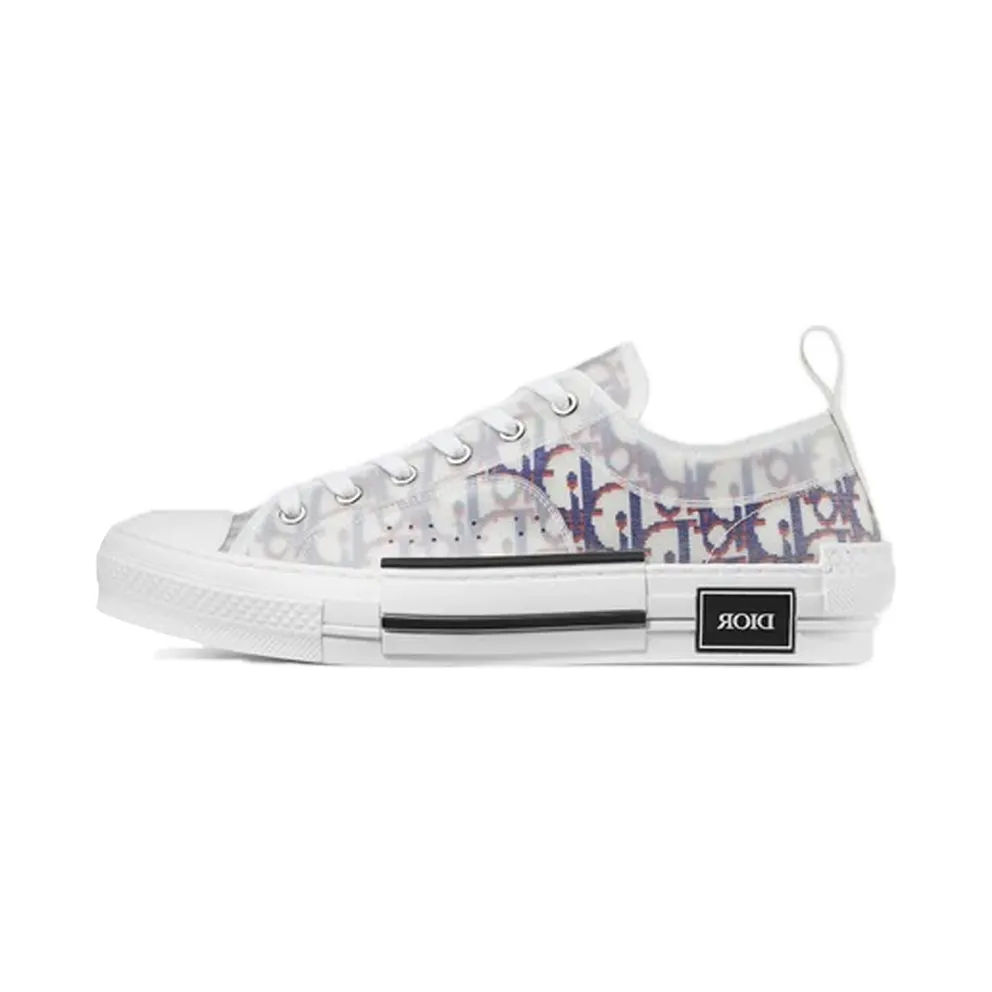 Dior B23 Low Top Red Blue Oblique (3SN249YTG_H563)