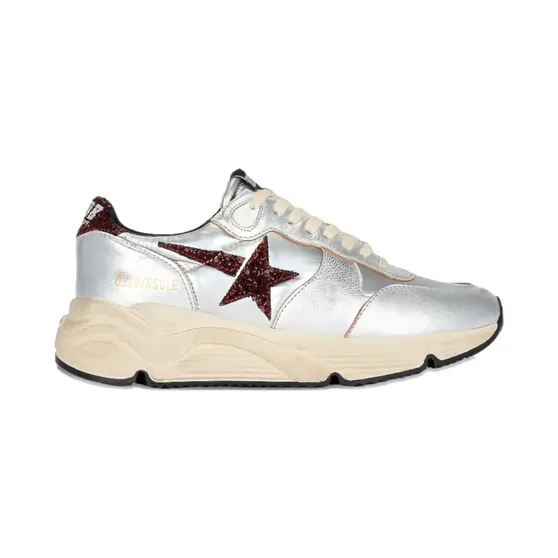 Golden Goose Running Sole Silver/Bordeaux “Grey” (GWF00215F004183)