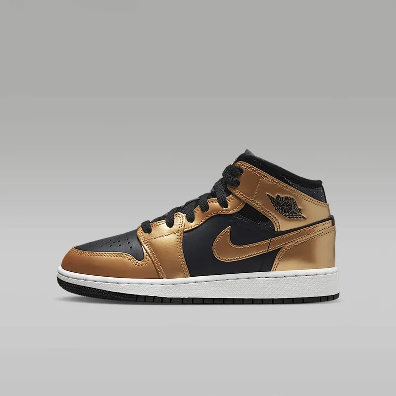 Air Jordan 1 Mid SE GS “Metallic Gold Black” (DR6967-071)