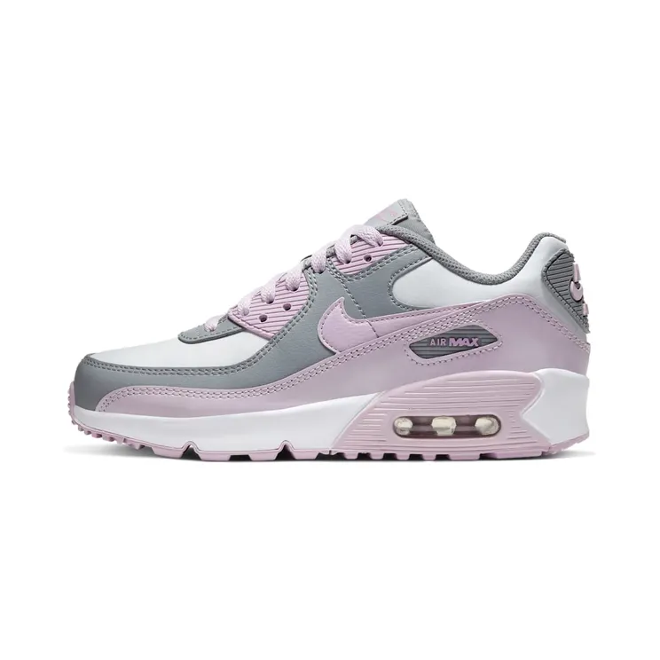 Nike Air Max 90 Leather GS “Particle Grey / Photon Dust / White / Iced Lilac” (CD6864-002)