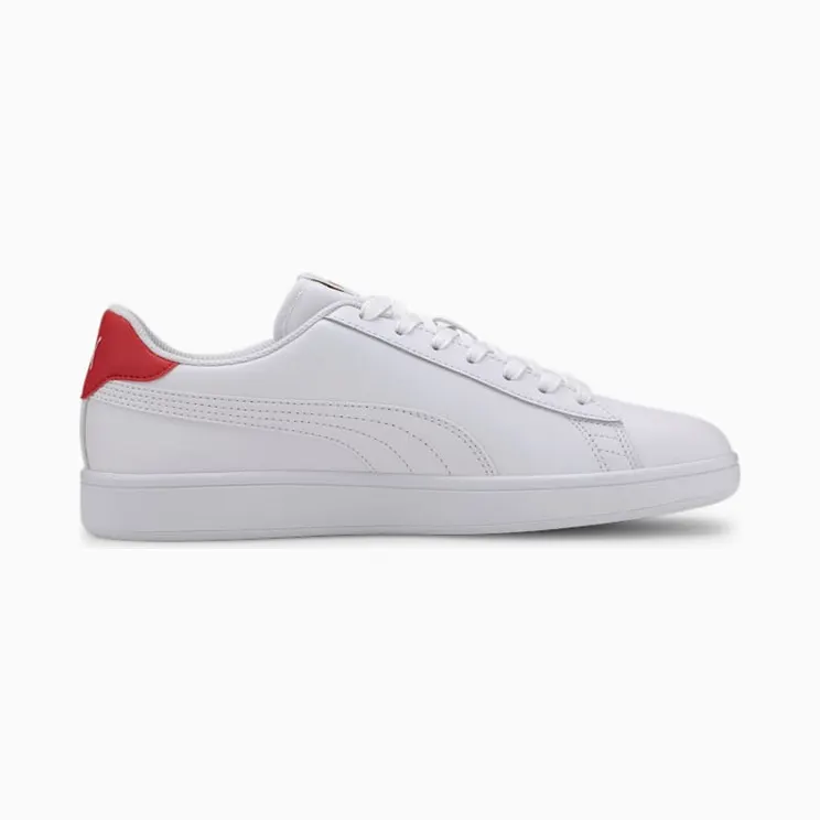 Puma Smash v2 leren Red/White/Gold (36521517)