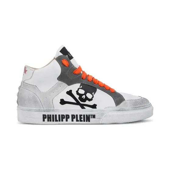 Philipp Plein x Retrokickz high-top met doodskop “White” (LAESUSC0990PLE010N)