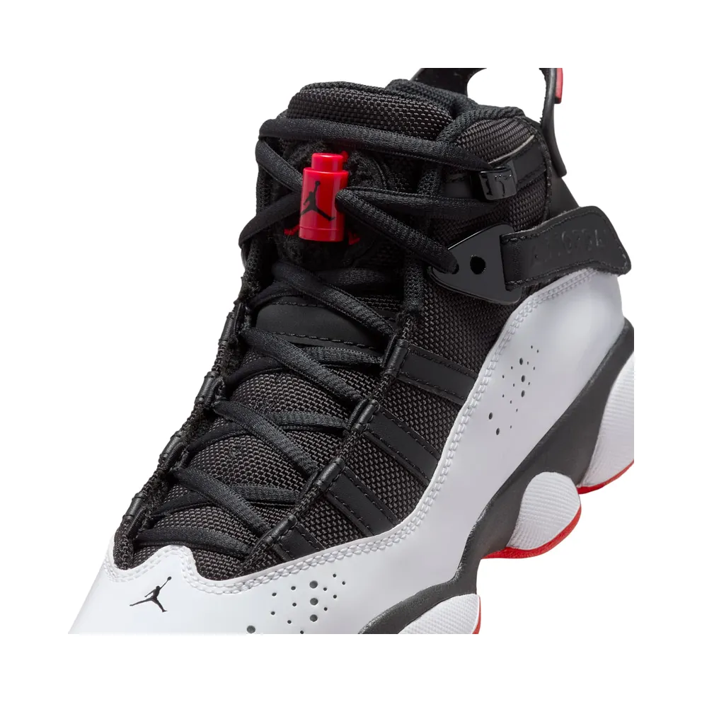 Jordan 6 Rings Black White University Red (323419-067)
