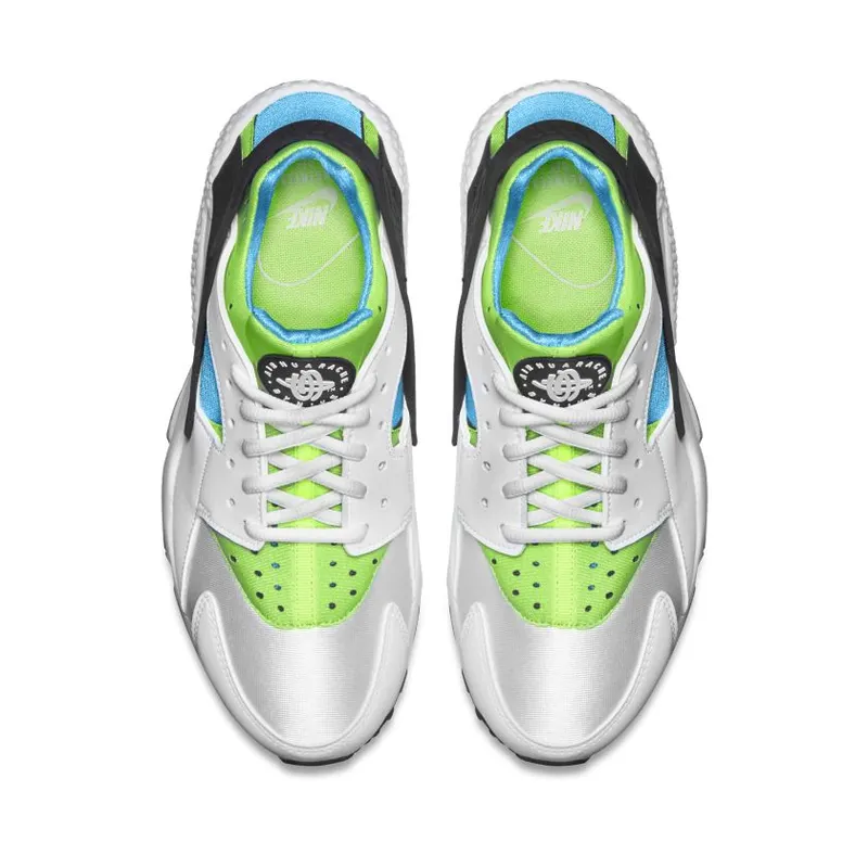 Nike Air Huarache Run White Clearwater Flash Lime (W) White/White-Clearwater-Flash Lime (634835-100)